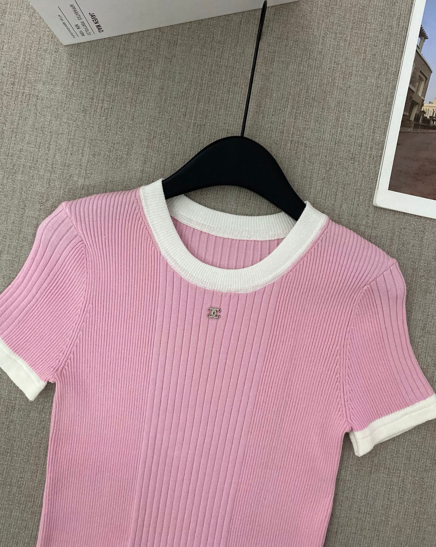 Pink Metallic Label Short Sleeve