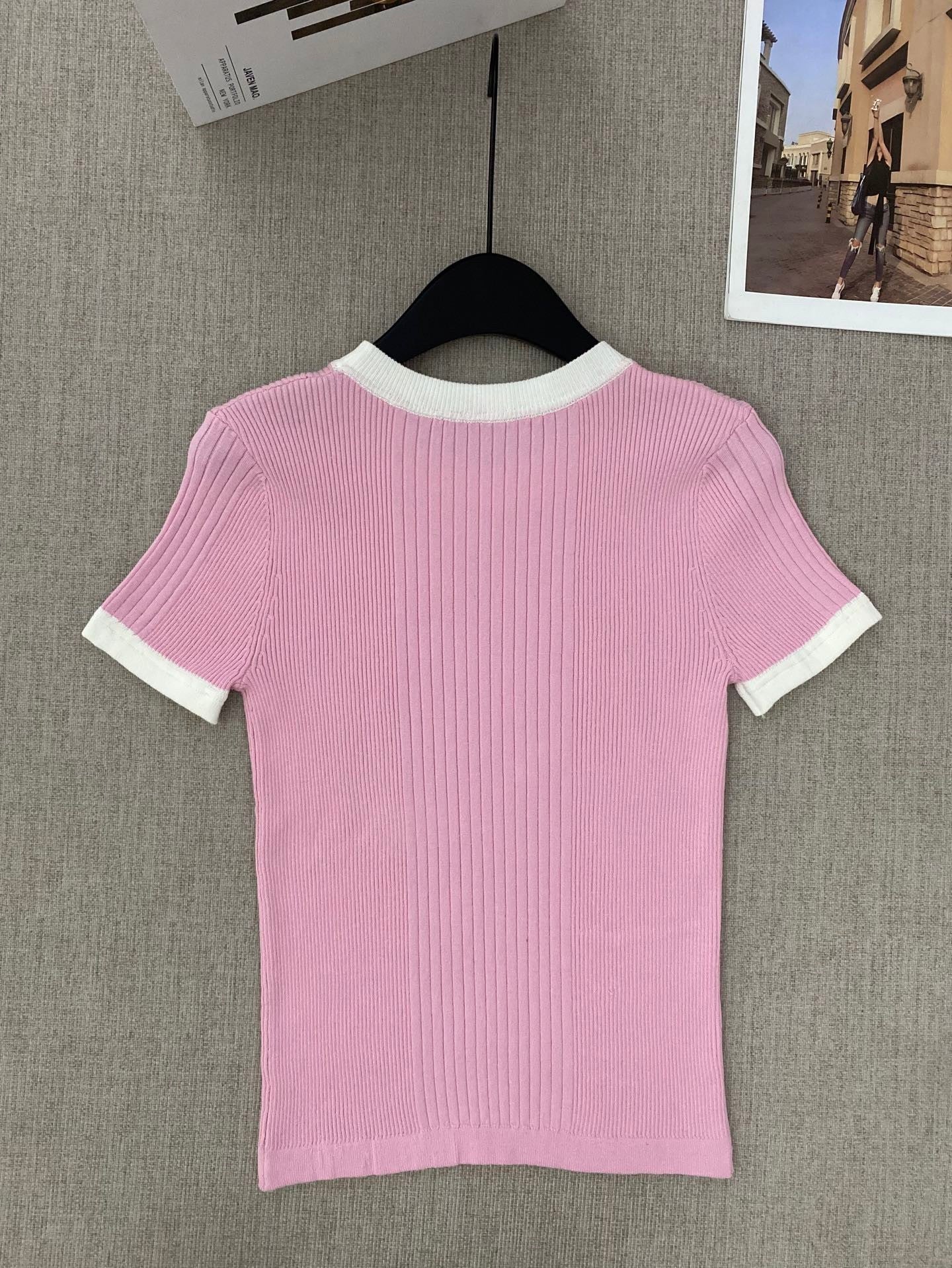 Pink Metallic Label Short Sleeve