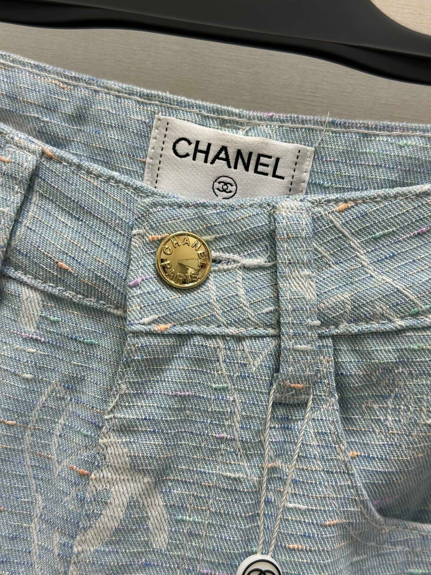 Early spring new light color jacquard full print straight jeans