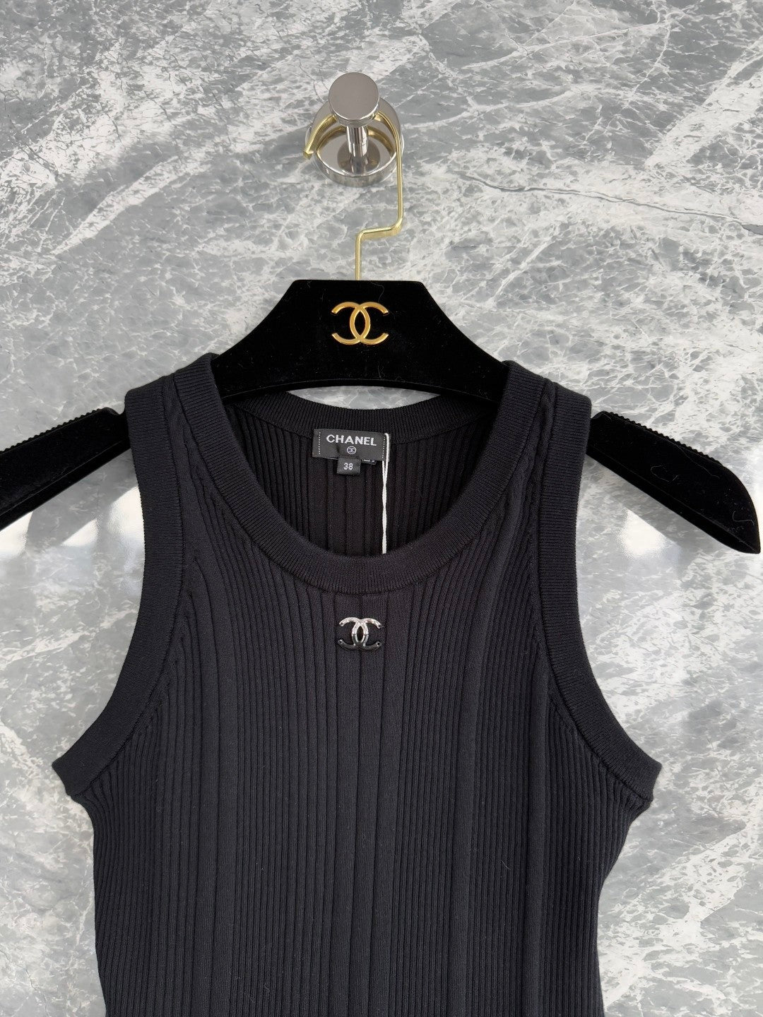 Black Metal Label Vest