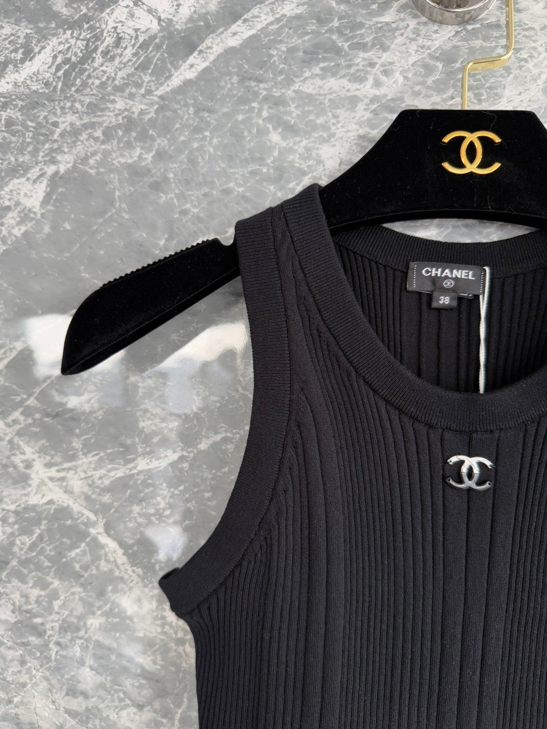 Black Metal Label Vest