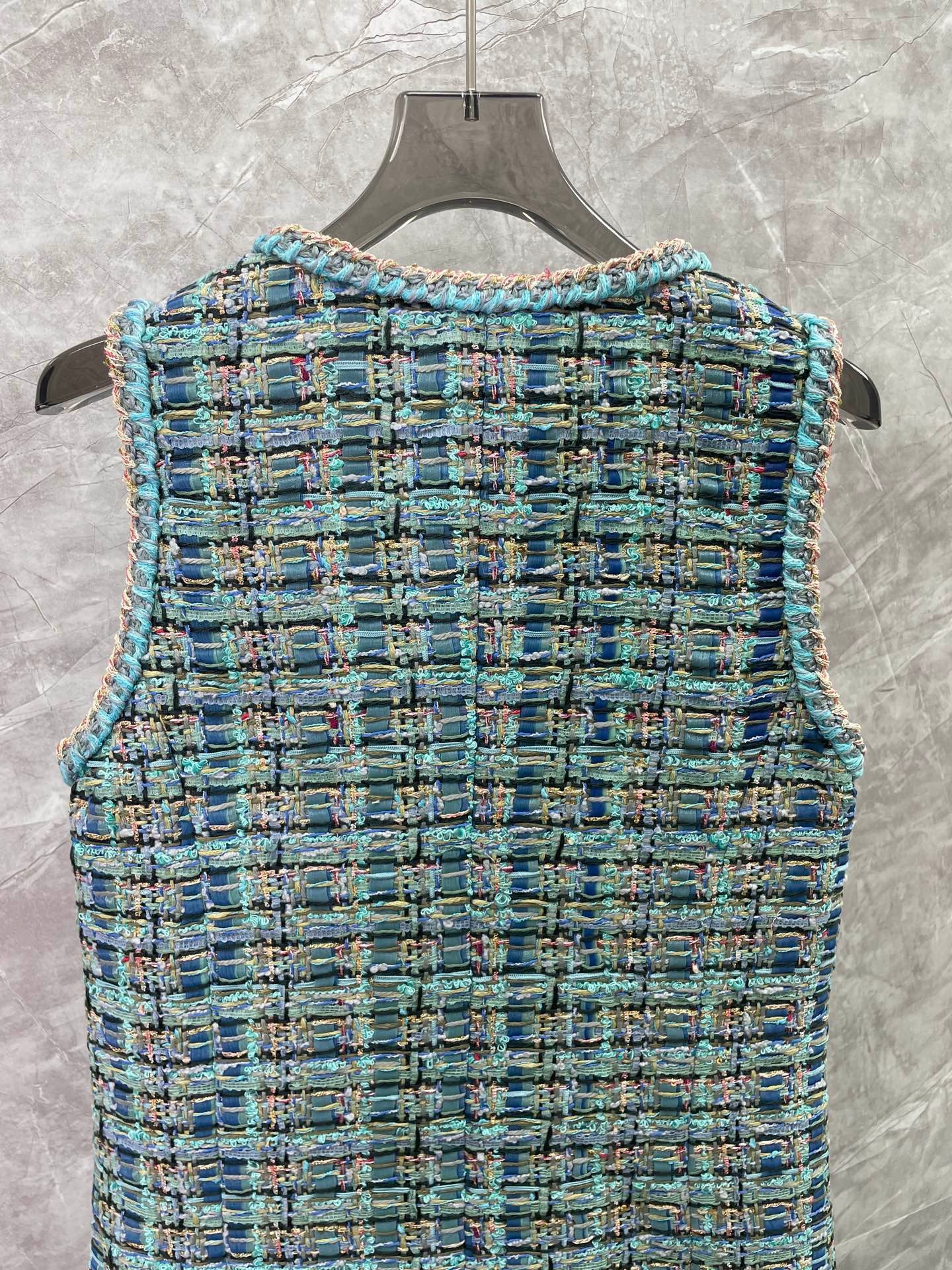 Woolen tied edge dress vest skirt