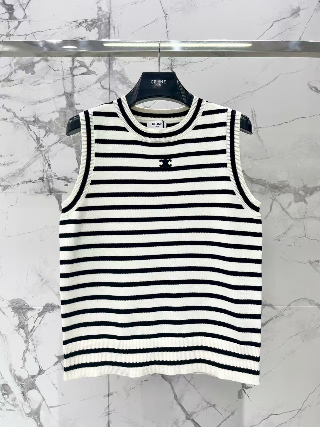 Spring/Summer French Style Striped Sleeveless Tank Top