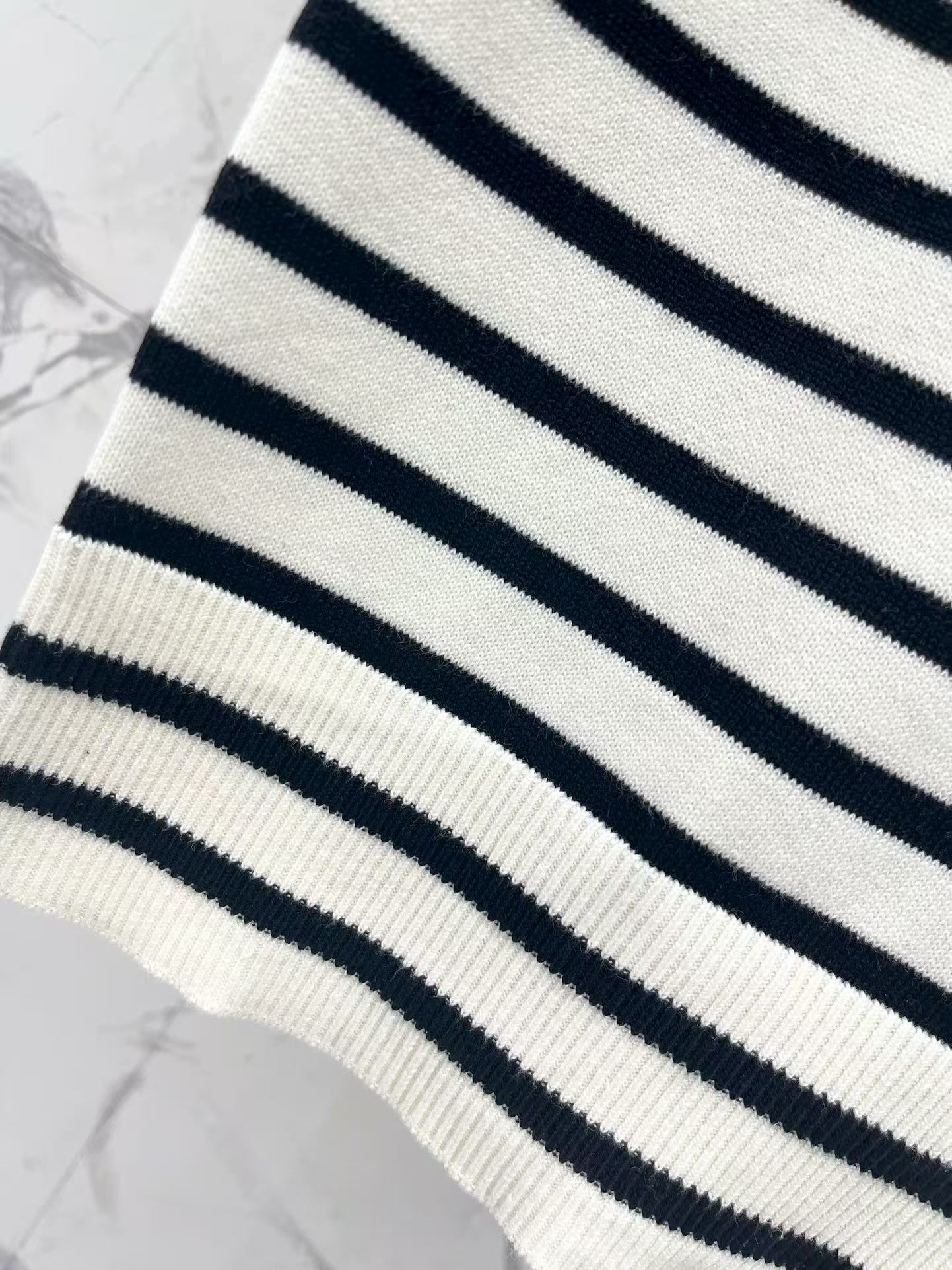 Spring/Summer French Style Striped Sleeveless Tank Top