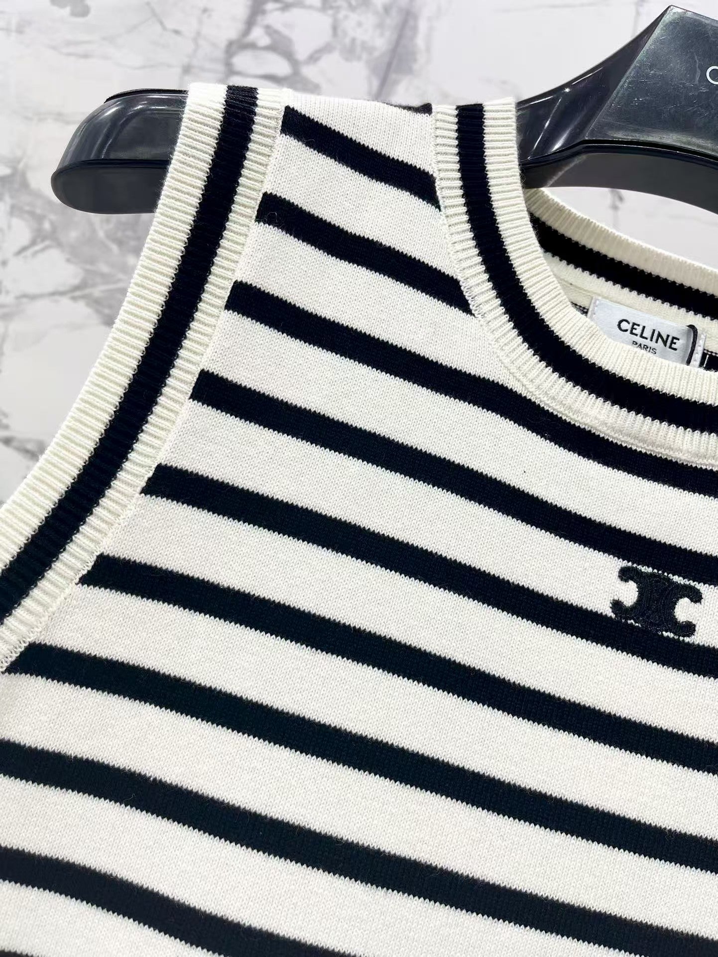 Spring/Summer French Style Striped Sleeveless Tank Top