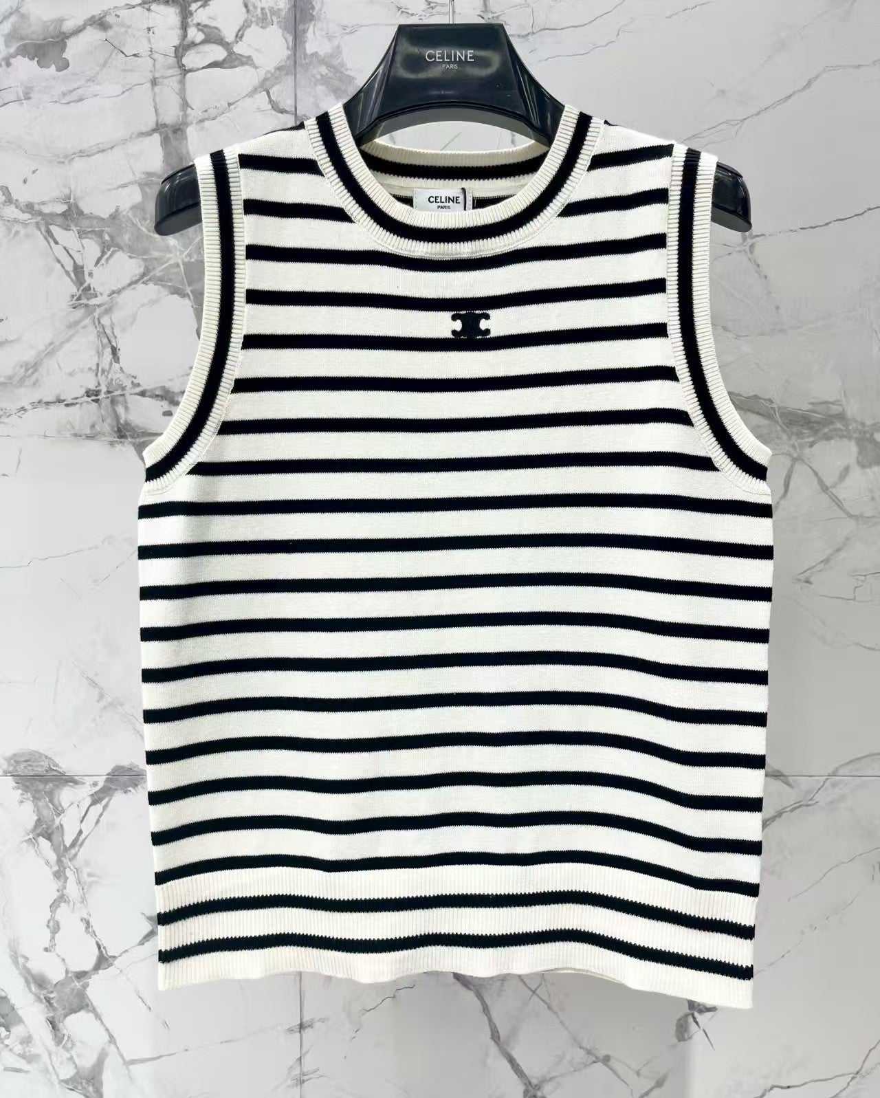Spring/Summer French Style Striped Sleeveless Tank Top