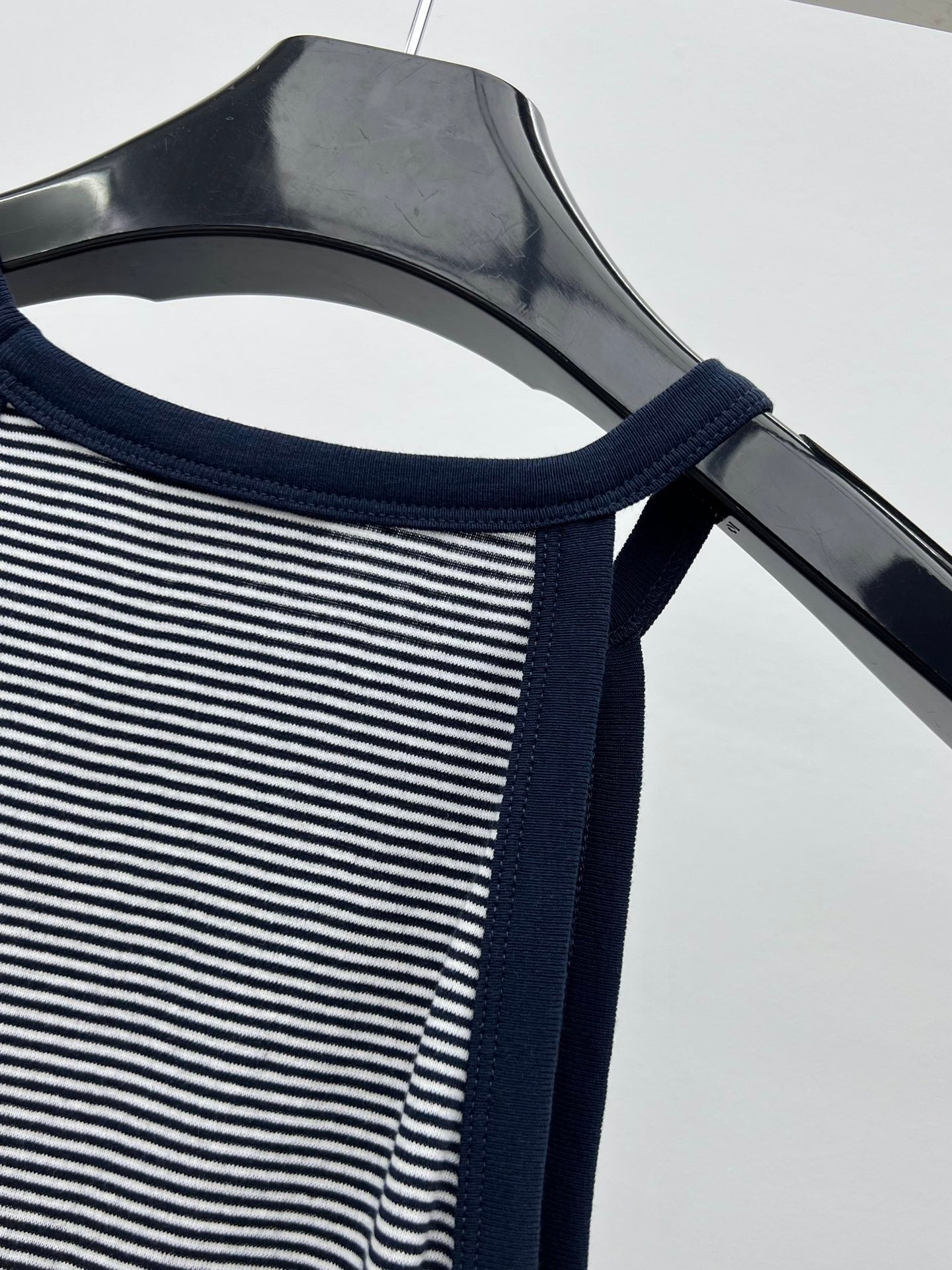 pinstriped undershirt