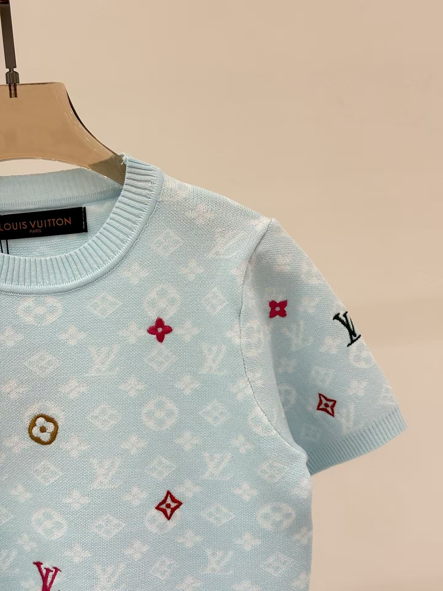 Tricolor Printed Short Sleeve