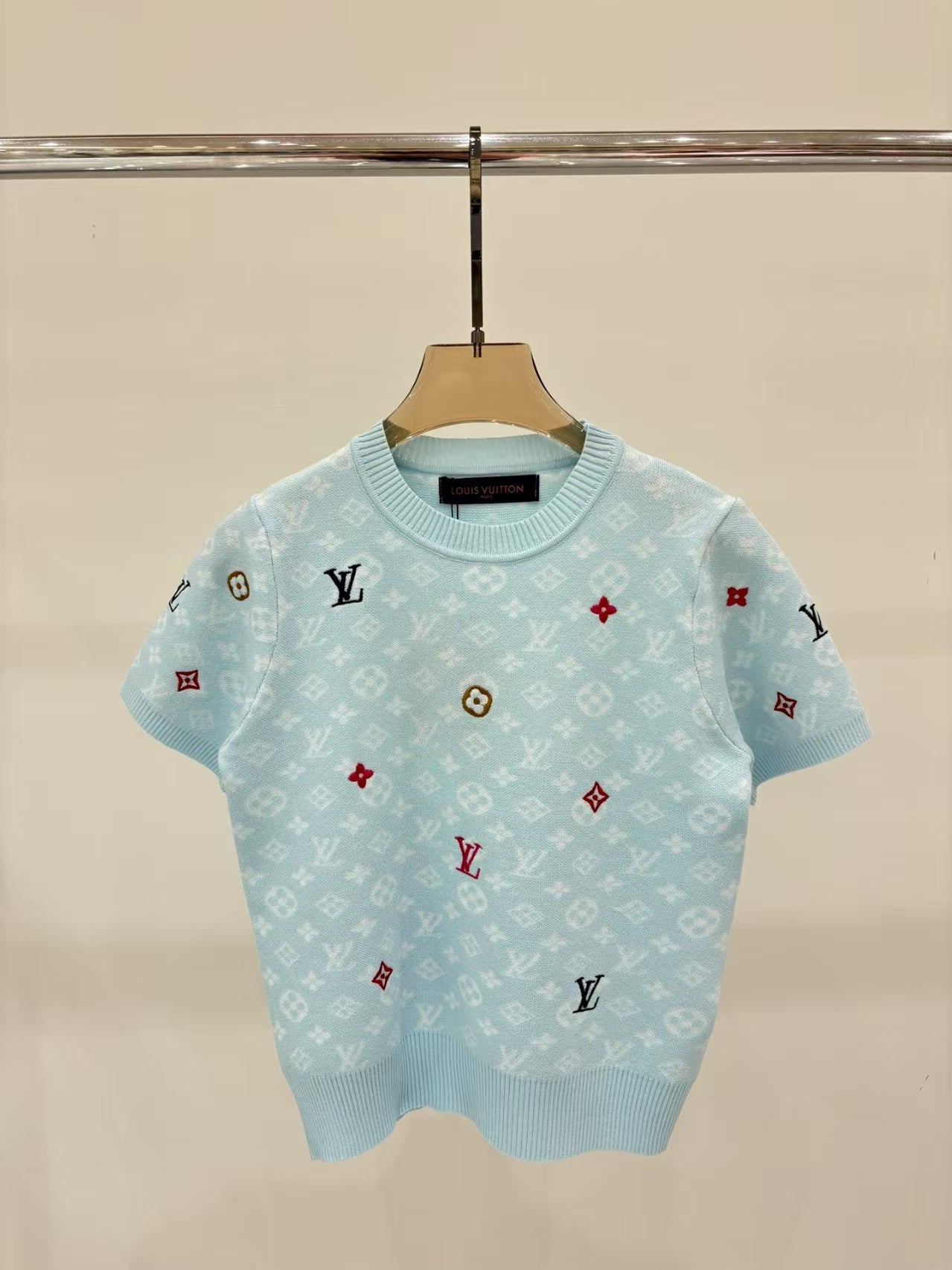 Tricolor Printed Short Sleeve