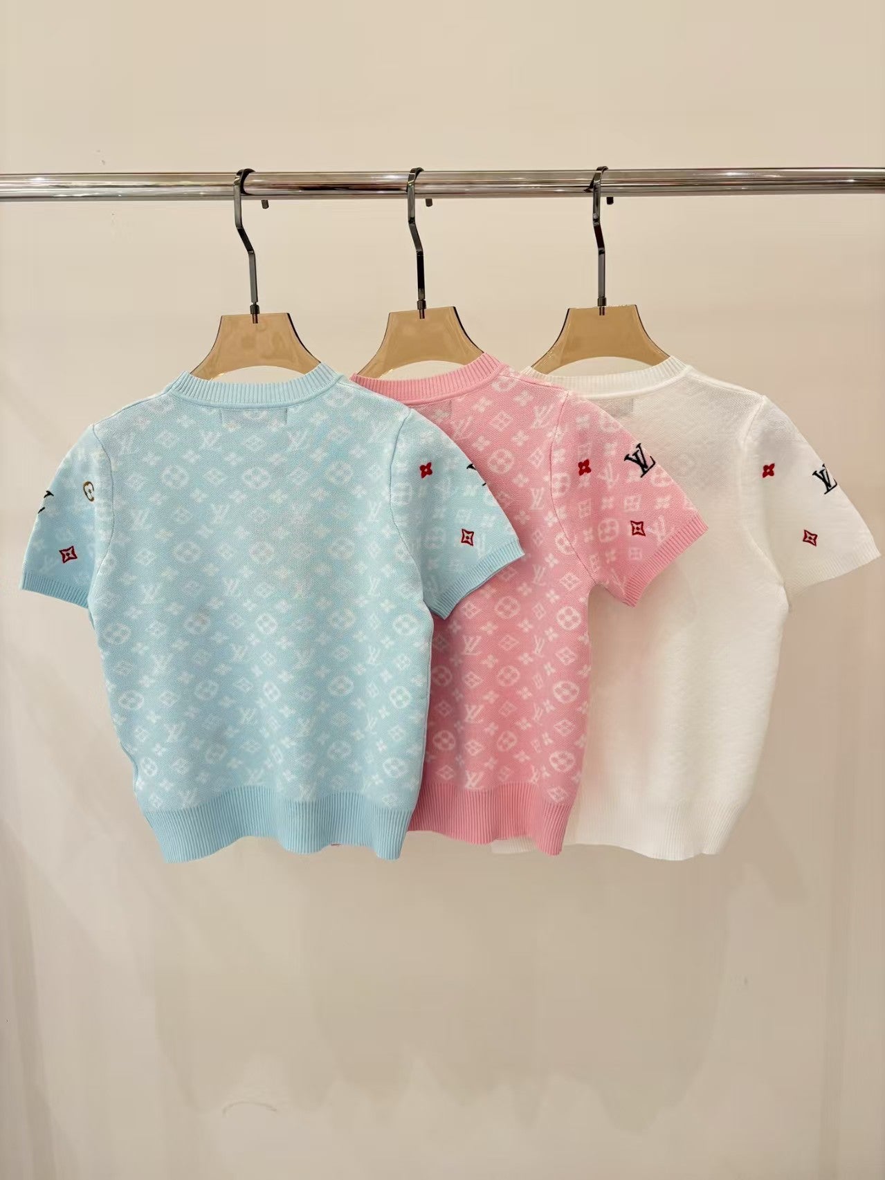 Tricolor Printed Short Sleeve