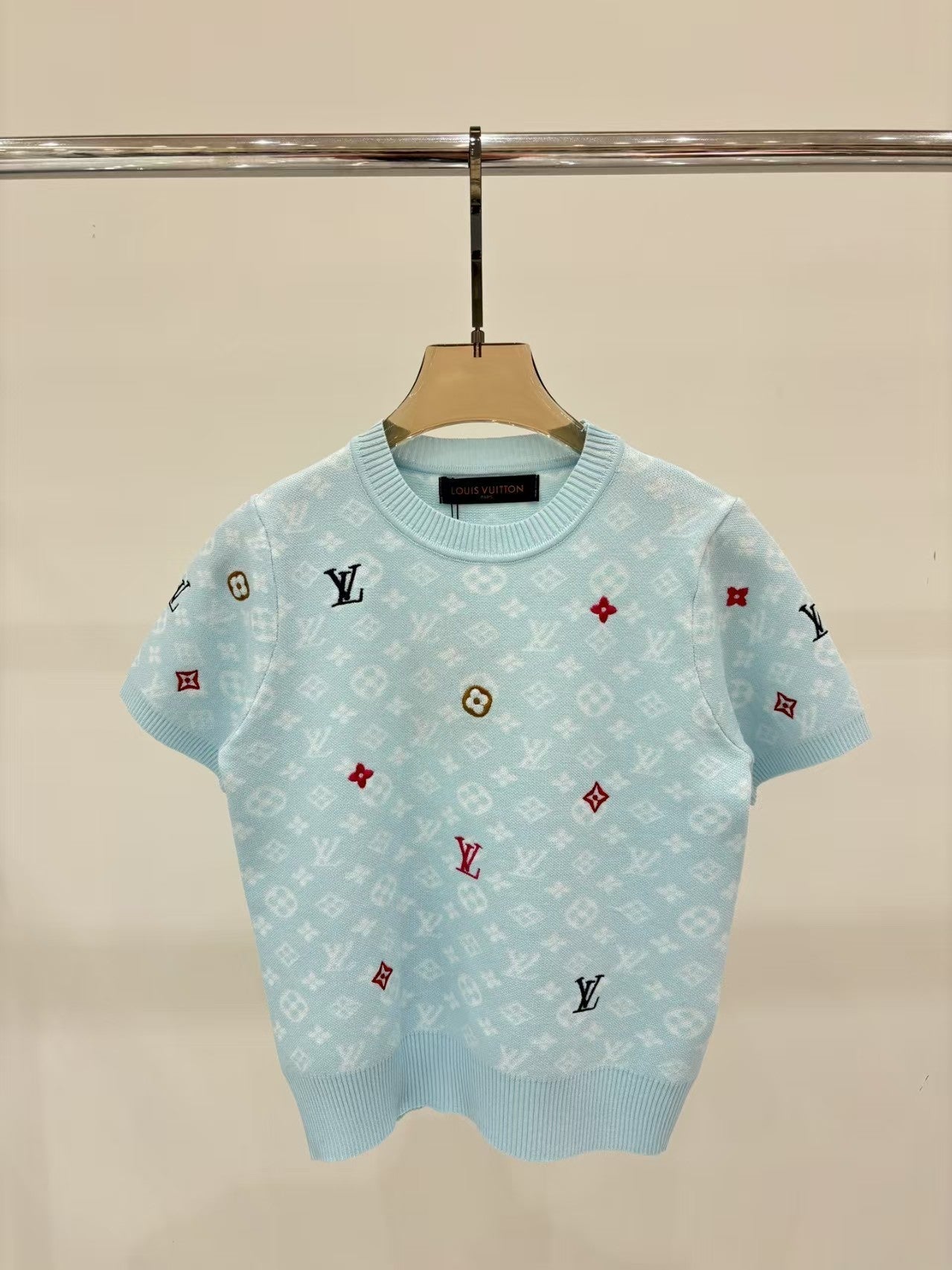 Tricolor Printed Short Sleeve