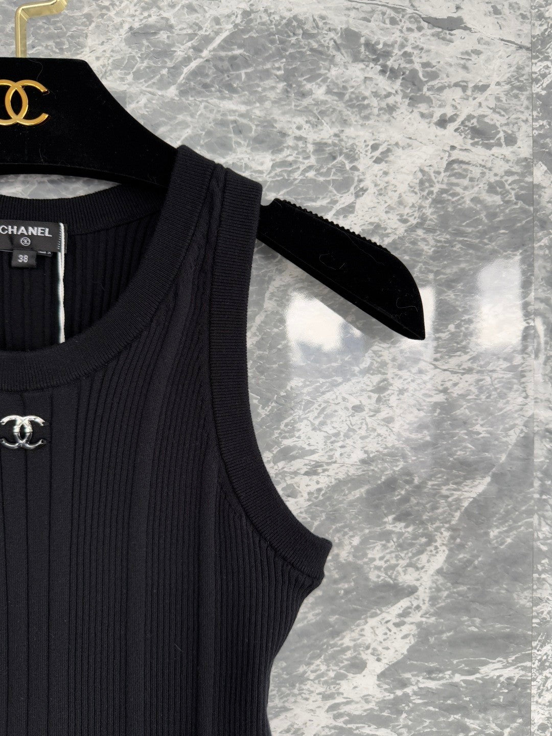 Black Metal Label Vest