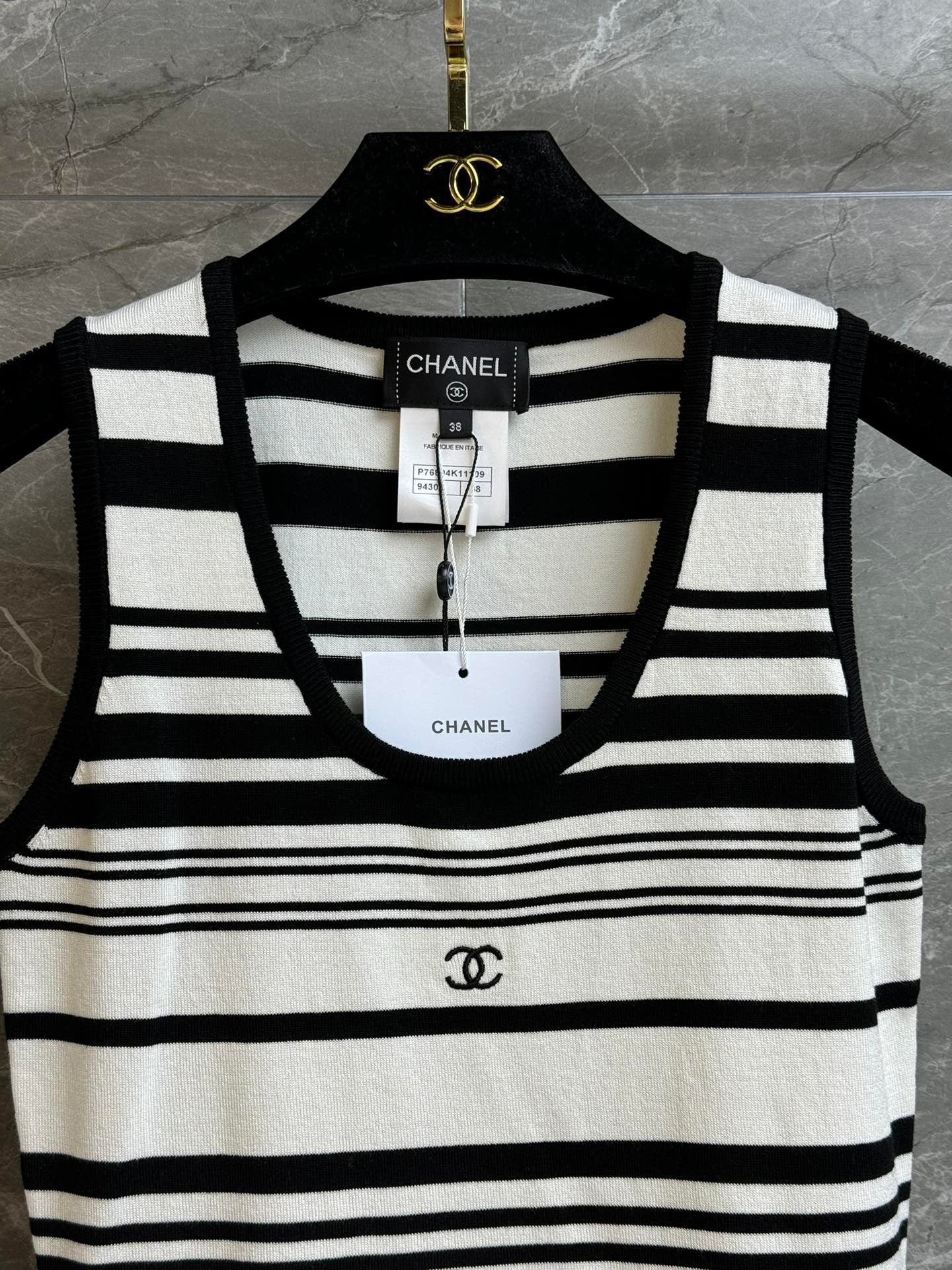 Black Striped Vest