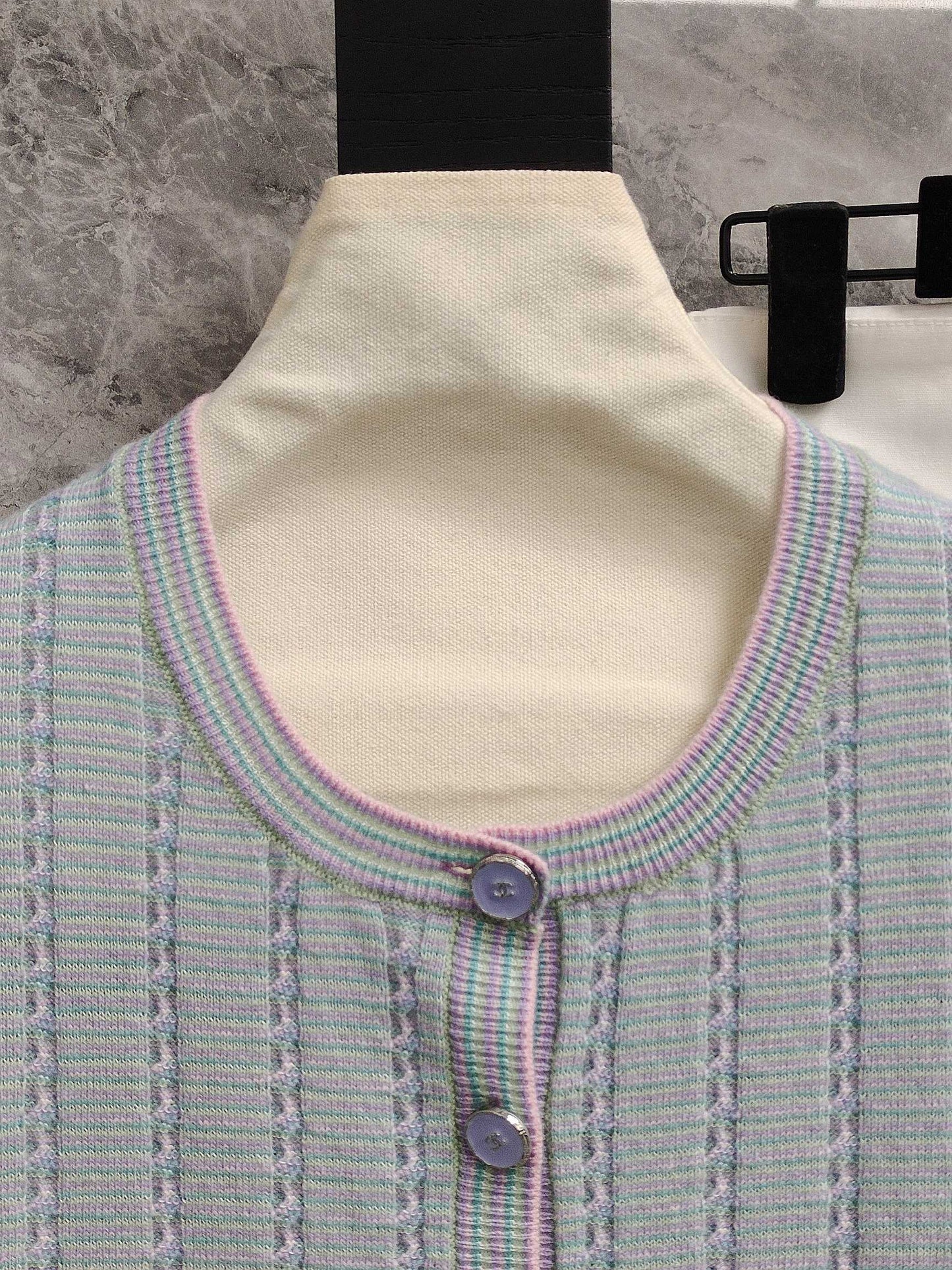 Autumn blue flared sleeve cardigan